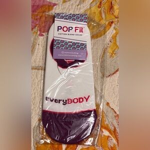 POP Fit Purple and White Casual Socks